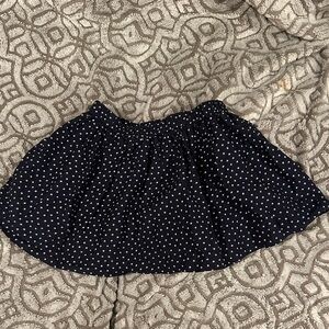 Crewcuts Navy and White Polka Dot Mini Skirt